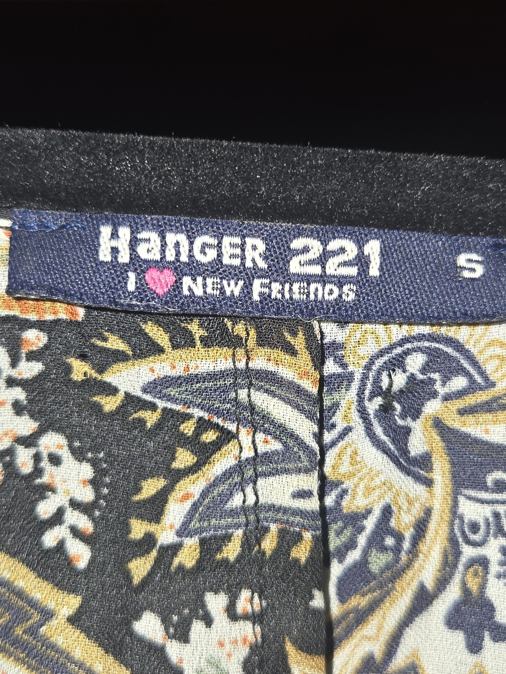 Hanger 221 Paisley Fringe Open-Front Kimono Jacket - Black Multi - Picture 2 of 4
